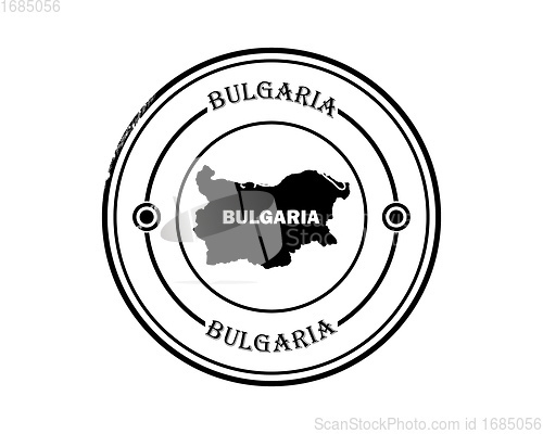 Image of round blurred stamp of bulgaria