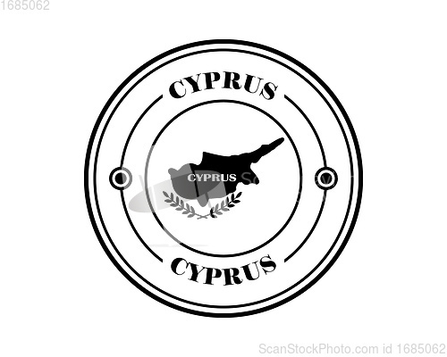 Image of round stamp of cyprus