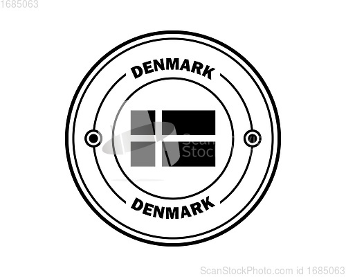 Image of round stamp of denmark