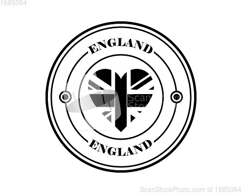 Image of round stamp of england