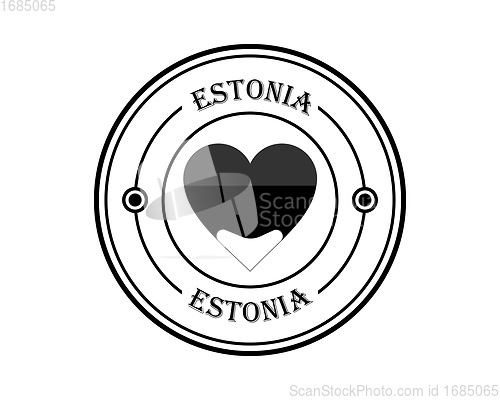 Image of round stamp of estonia
