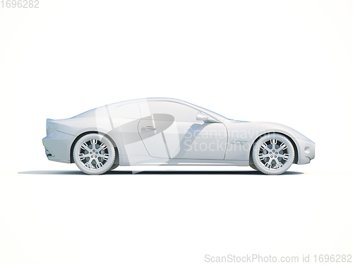 Image of 3d Car White Blank Template