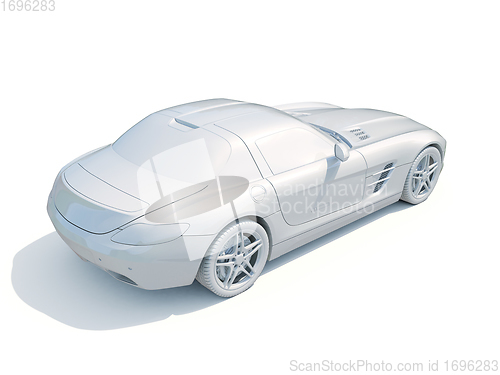 Image of 3d Car White Blank Template