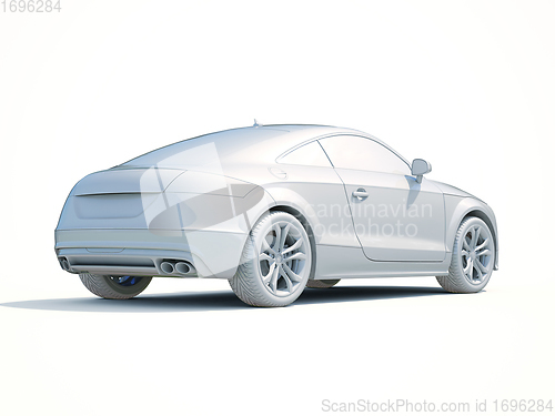 Image of 3d Car White Blank Template