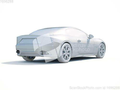 Image of 3d Car White Blank Template