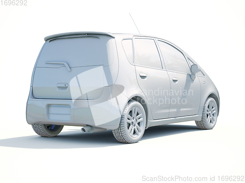 Image of 3d Car White Blank Template