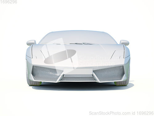 Image of 3d Car White Blank Template