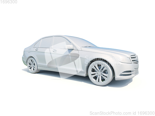 Image of 3d Car White Blank Template