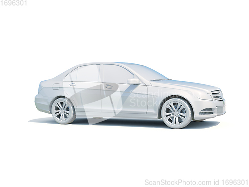 Image of 3d Car White Blank Template