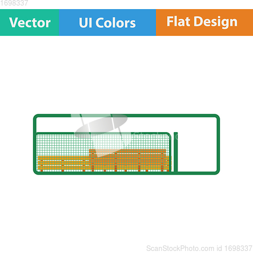 Image of Baseball reserve bench icon