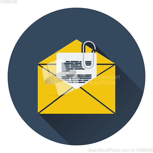 Image of Mail with attachment icon