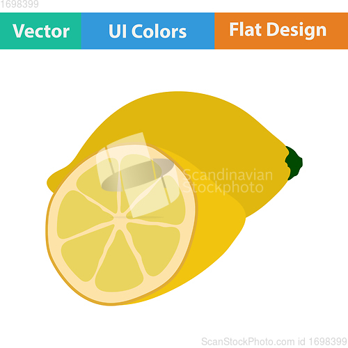 Image of Flat design icon of Lemon