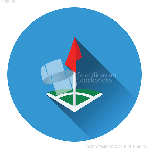 Image of Icon of football field corner flag 