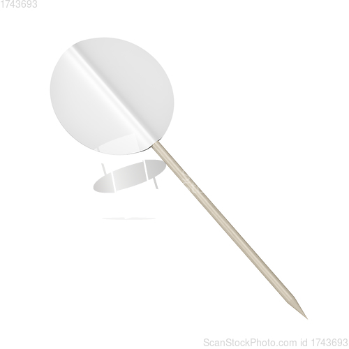 Image of White round toothpick flag