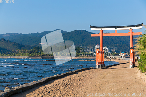 Image of Aoshima temple and seascape