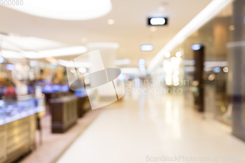Image of Blurry view of shopping plaza