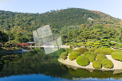 Image of Beautiful Japanese garden, Ritsurin Garden 