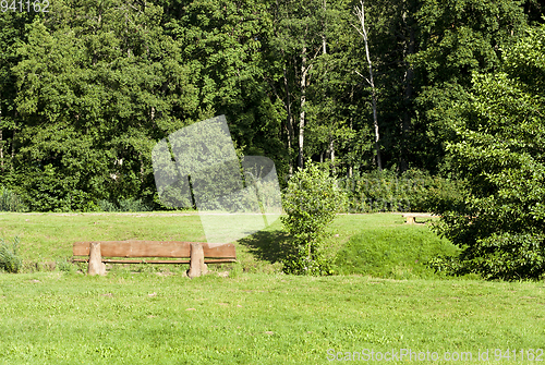 Image of old wooden bench