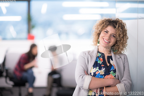 Image of Portrait of successful female software developer
