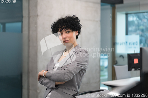 Image of Portrait of successful female software developer