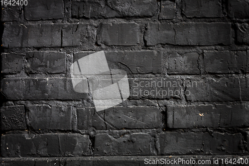 Image of Black brick wall