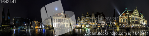 Image of Night Skyline of Bremen main market square