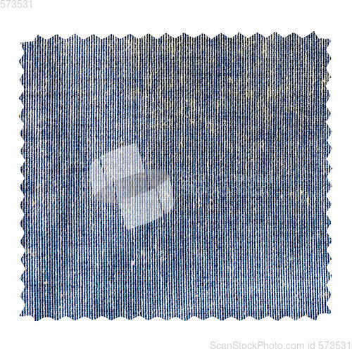 Image of Blue jeans zigzag fabric sample