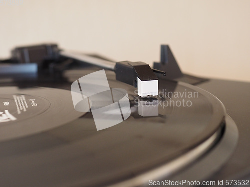 Image of Vinyl record spinning