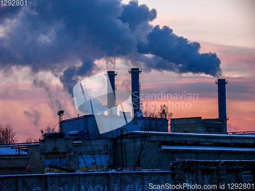 Image of View of Riga in winter season.