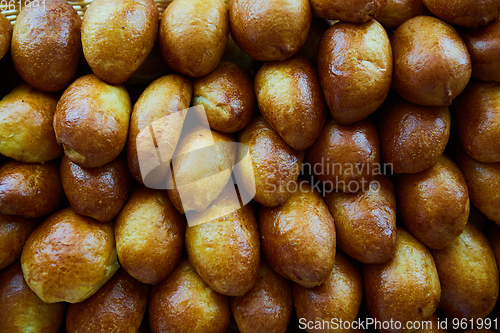 Image of variety of baked goods, bakery, photo icon for basic food, freshness and variety of goods
