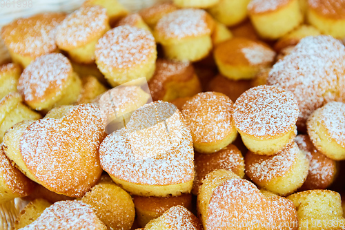 Image of variety of baked goods, bakery, photo icon for basic food, freshness and variety of goods