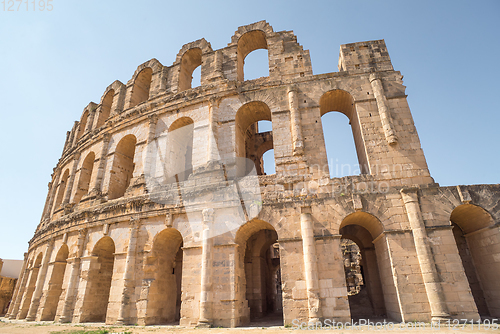 Image of Roman amphitheater in El Djem Tunisia
