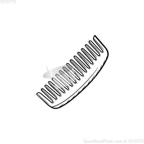 Image of Comb hand drawn sketch icon.