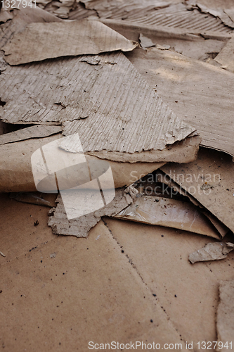 Image of Torn discarded corrugated cardboard