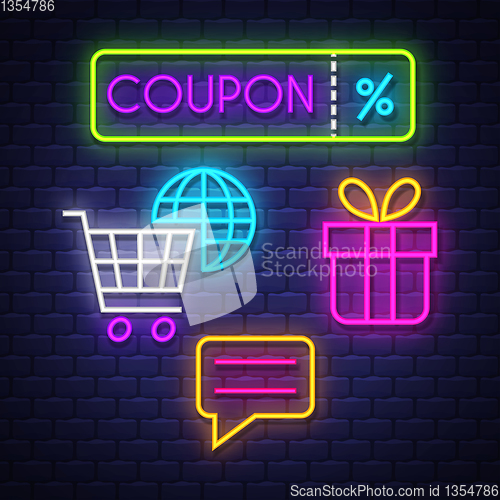 Image of E-commerce neon signs collection