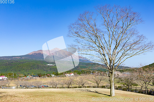 Image of Mountain Kirishima and farm