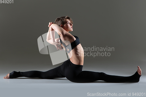 Image of Girl dancer warming up