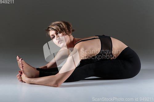 Image of Girl dancer warming up