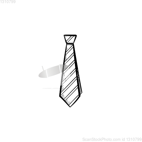 Image of Tie hand drawn sketch icon.