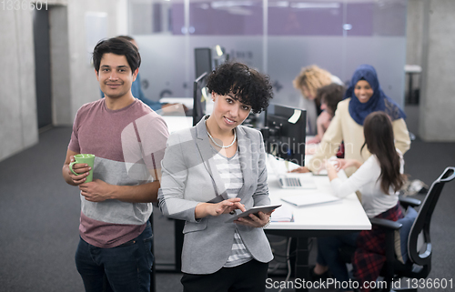 Image of Portrait of successful multiethnic Business people