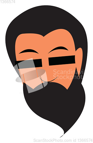 Image of Long beard vector or color illustration