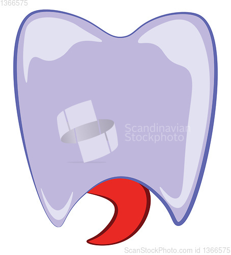 Image of Tooth vector color illustration.