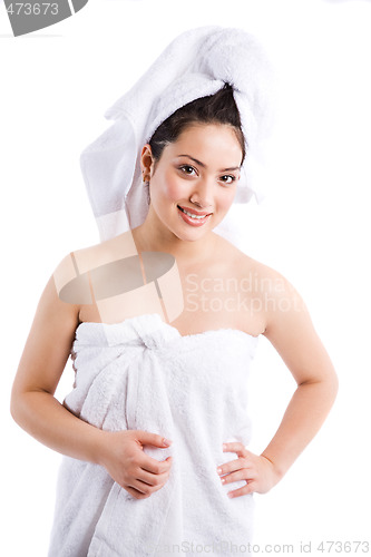 Image of Beautiful spa asian woman