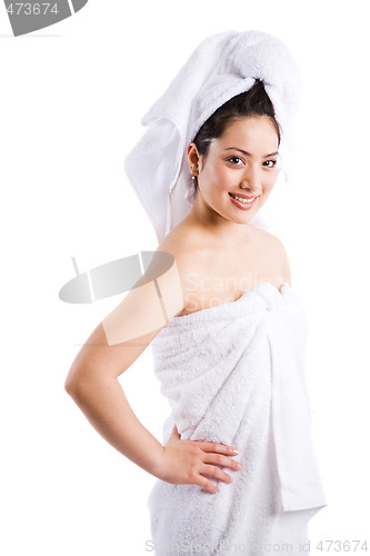 Image of Beautiful asian spa woman