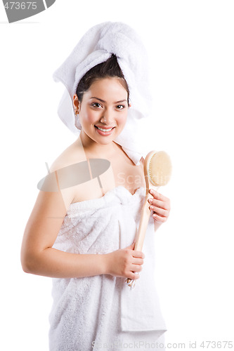 Image of Beautiful asian spa woman