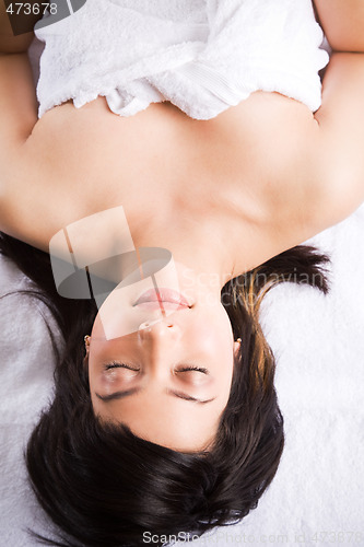 Image of Beautiful asian spa woman