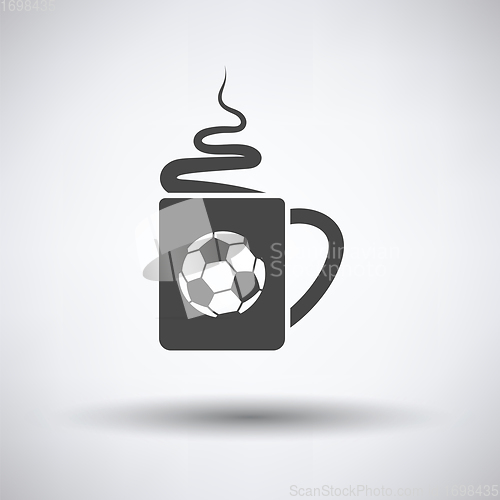 Image of Football fans coffee cup with smoke icon