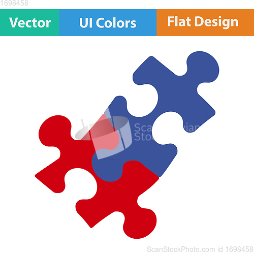 Image of Flat design icon of Puzzle decision