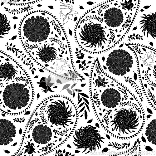 Image of Oriental paisley seamless pattern