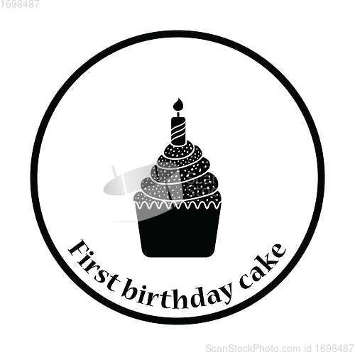 Image of First birthday cake icon